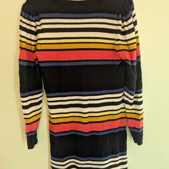 Colorful Striped V-Neck Dress - Picture 3 of 6